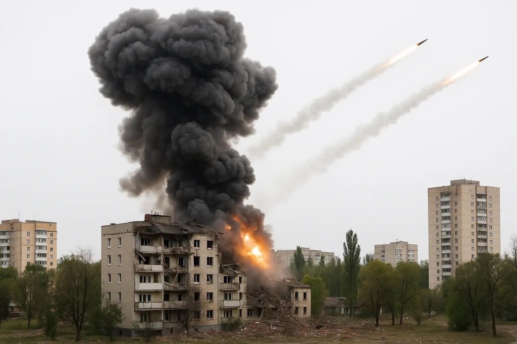 Massive Russian Airstrikes Rock Ukraine, Kill 2 and Injure 13